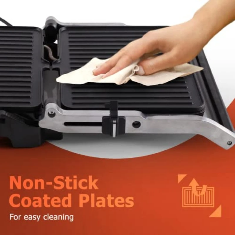 Crompton MaxCrisp 4 Slice Sandwich Maker 2000W with Timer and 180 Degrees Barbecue Grill Crompton MaxCrisp 4 Slice Sandwich Maker 2000W with Timer and 180 Degrees Barbecue Grill