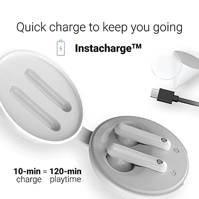 Noise Buds VS304 Truly Wireless in Ear Earbuds with 35H of Playtime, Instacharge(10 min=120 min), 13 mm Driver and BT v5.3 (Pearl White) Noise Buds VS304 Truly Wireless in Ear Earbuds with 35H of Playtime, Instacharge(10 min=120 min), 13 mm Driver and BT v5.3 (Pearl White)