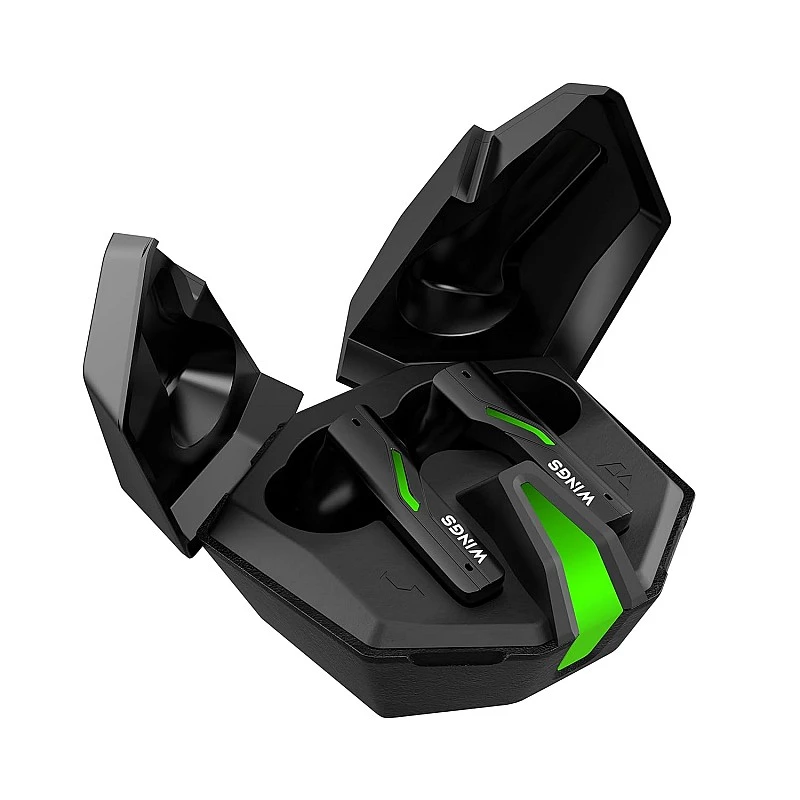 WINGS Phantom 850 Earbuds with Game mode, 50 hrsPlaytime, Quad ENC Mic & App Support Bluetooth Gaming Headset (Black, In the Ear) WINGS Phantom 850 Earbuds with Game mode, 50 hrsPlaytime, Quad ENC Mic & App Support Bluetooth Gaming Headset (Black, In the Ear)