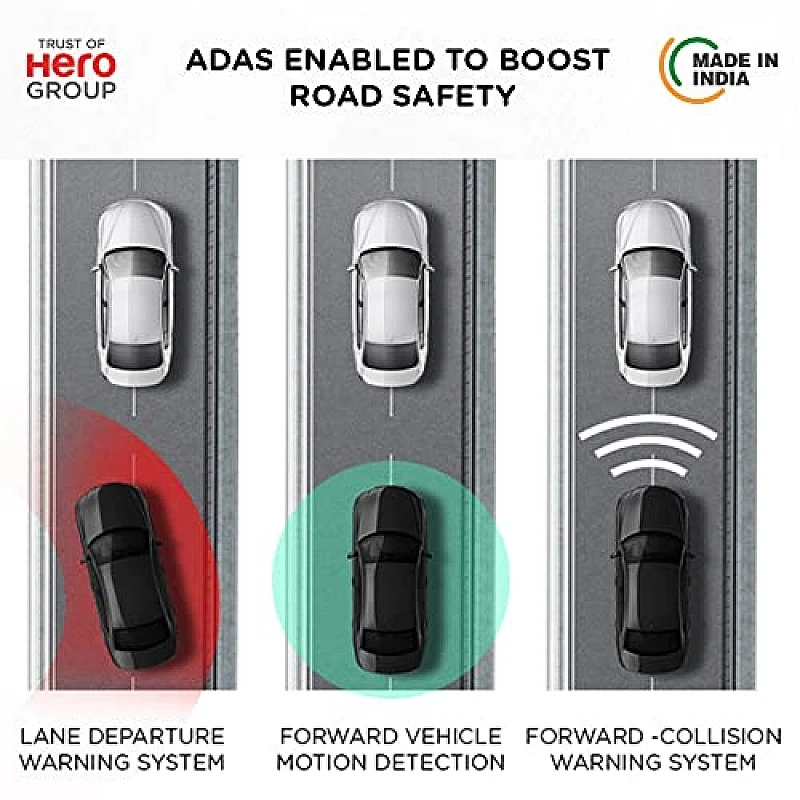 Qubo Car Dash Camera True 4K 2160P UHD Dash Cam from Hero Group, Made in India, ADAS, Built-in Wi-Fi, GPS Qubo Car Dash Camera True 4K 2160P UHD Dash Cam from Hero Group, Made in India, ADAS, Built-in Wi-Fi, GPS