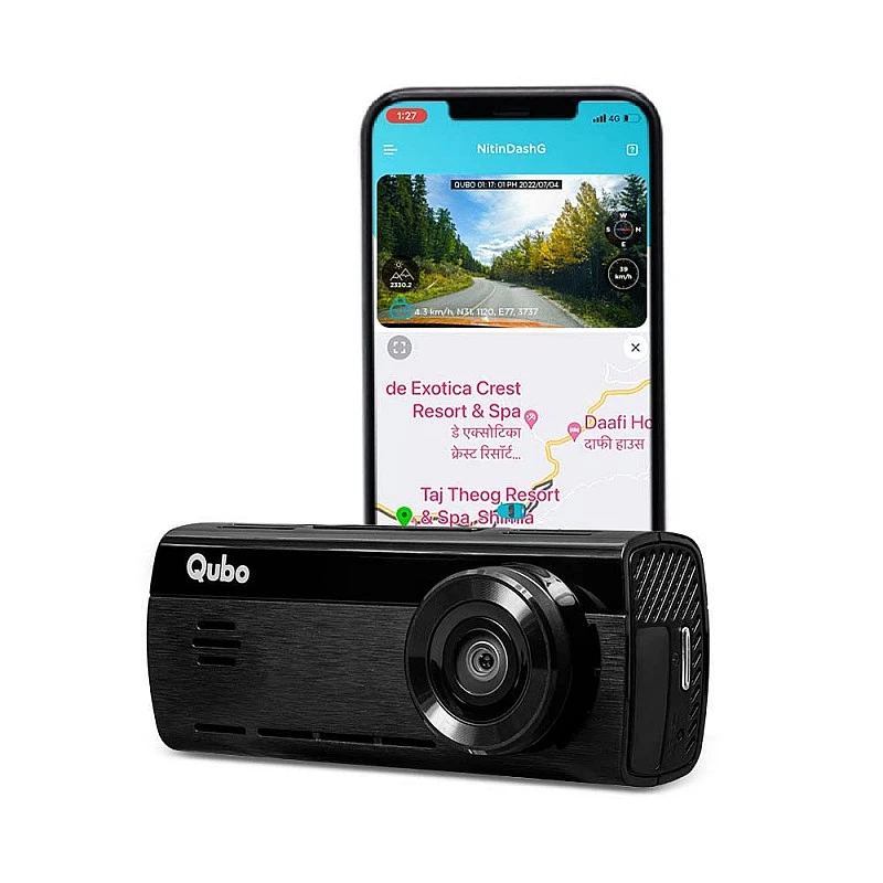 Qubo Car Dash Camera True 4K 2160P UHD Dash Cam from Hero Group, Made in India, ADAS, Built-in Wi-Fi, GPS Qubo Car Dash Camera True 4K 2160P UHD Dash Cam from Hero Group, Made in India, ADAS, Built-in Wi-Fi, GPS