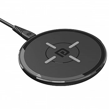 Portronics Freedom 2 15W Wireless Charging Pad with Type C Input, LED Indicator, Charger for Apple iPhone 13 and Samsung Mobile(Black)