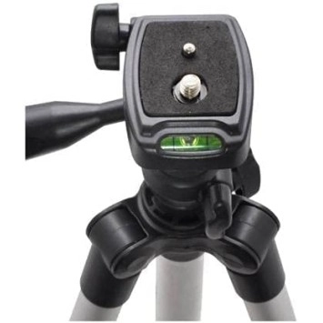 TRIPOD-3110 Portable Camera Tripod with Three-Dimensional Head and Quick Release Plate for All Cameras & Mobile, Best for Making Videos Silver Black TRIPOD-3110 Portable Camera Tripod with Three-Dimensional Head and Quick Release Plate for All Cameras & Mobile, Best for Making Videos Silver Black