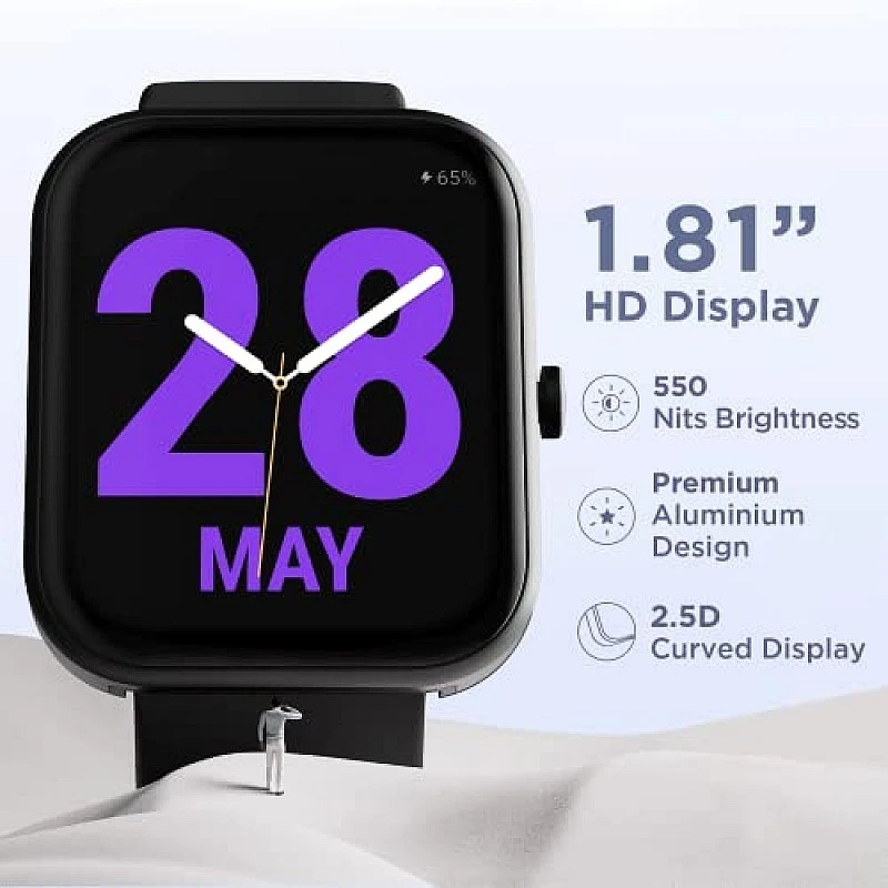 boAt Wave Electra with 1.81 HD Display, Smart Calling with Ultra-Seamless BT Calling Charcoal Black boAt Wave Electra with 1.81 HD Display, Smart Calling with Ultra-Seamless BT Calling Charcoal Black