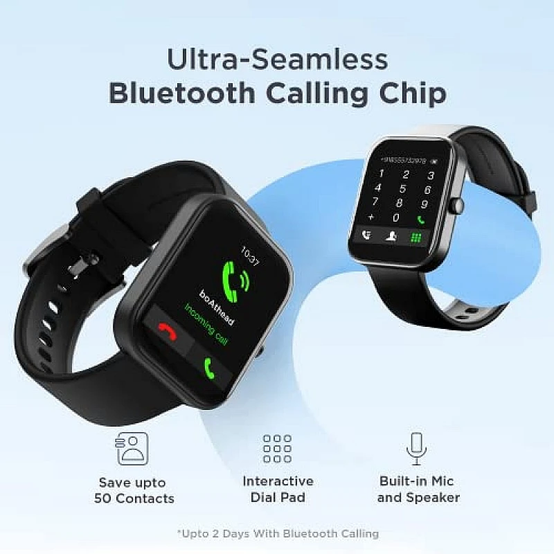 boAt Wave Electra with 1.81 HD Display, Smart Calling with Ultra-Seamless BT Calling Charcoal Black boAt Wave Electra with 1.81 HD Display, Smart Calling with Ultra-Seamless BT Calling Charcoal Black