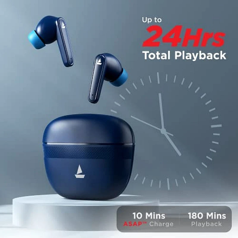 boAt Airdopes 113 TWS Wireless in Ear Earbuds with ENx Tech, Beast Mode, (Bold Blue) boAt Airdopes 113 TWS Wireless in Ear Earbuds with ENx Tech, Beast Mode, (Bold Blue)