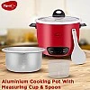 Pigeon by Stovekraft Ruby Rice Cooker with Single pot, 1.8 litres.(Red) Toughened Glass Lid 700 Watts 2 Aluminium Cooking Pot Pigeon by Stovekraft Ruby Rice Cooker with Single pot, 1.8 litres.(Red) Toughened Glass Lid 700 Watts 2 Aluminium Cooking Pot