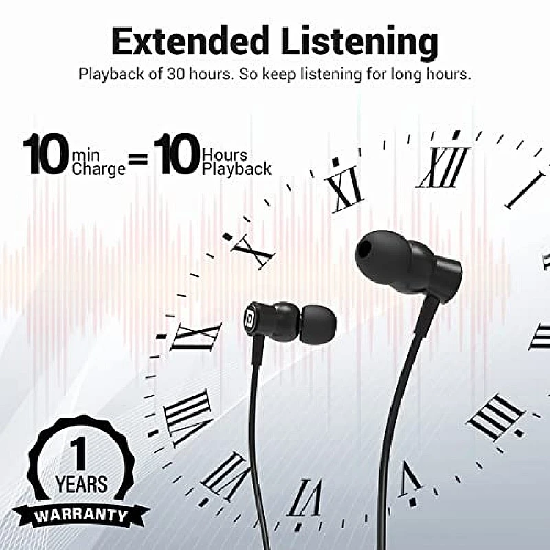 Portronics Harmonics Z4 Wireless Bluetooth 5.3 Neckband in Ear Earphones with mic Portronics Harmonics Z4 Wireless Bluetooth 5.3 Neckband in Ear Earphones with mic