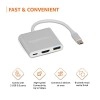 AmazonBasics 3 in 1 Type C USB Port Hub, HD 4K HDMI with PD Charging, USB 3.0, Compact Extension Adapter, Aluminium Case (Grey)