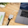 AmazonBasics 3 in 1 Type C USB Port Hub, HD 4K HDMI with PD Charging, USB 3.0, Compact Extension Adapter, Aluminium Case (Grey)