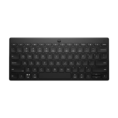 HP 350 Compact Multi-Device Bluetooth Wireless Keyboard Spill Resistant; Swift Pair; OS Auto-Detection, LED Indicator, Battery HP 350 Compact Multi-Device Bluetooth Wireless Keyboard Spill Resistant; Swift Pair; OS Auto-Detection, LED Indicator, Battery