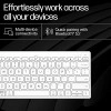 HP 350 Compact Multi-Device Bluetooth Keyboard; Spill Resistant; Swift Pair; OS Auto-Detection, LED Indicator, Battery Life WHITE