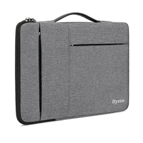 DYAZO 15" to 15.6 Inch Laptop Sleeve/Cover with Handle & Two Front Accessories Pockets (Grey)