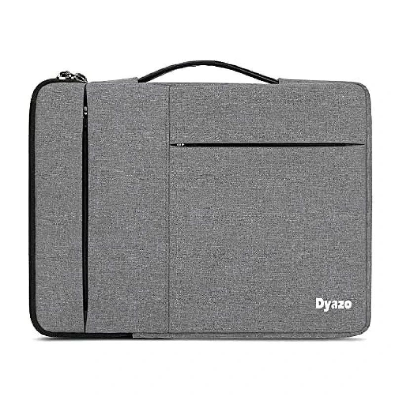DYAZO 15" to 15.6 Inch Laptop Sleeve/Cover with Handle & Two Front Accessories Pockets (Grey) DYAZO 15" to 15.6 Inch Laptop Sleeve/Cover with Handle & Two Front Accessories Pockets (Grey)