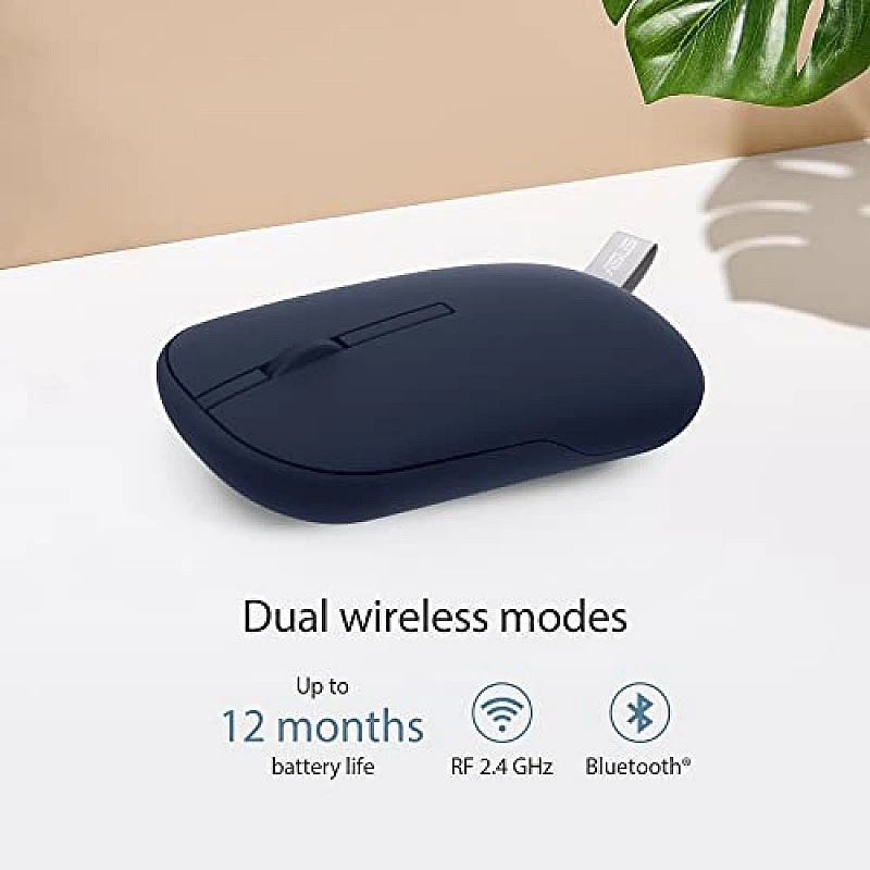 ASUS MD100 Marshmallow/Silent, Adj. DPI, Multi-Mode, with Solar Cover Wireless Optical Mouse (2.4GHz Wireless, Bluetooth) ASUS MD100 Marshmallow/Silent, Adj. DPI, Multi-Mode, with Solar Cover Wireless Optical Mouse (2.4GHz Wireless, Bluetooth)
