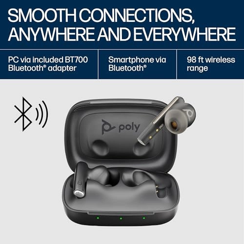 Poly (Plantronics) Voyager Free 60 True Wireless Earbuds Black Poly (Plantronics) Voyager Free 60 True Wireless Earbuds Black