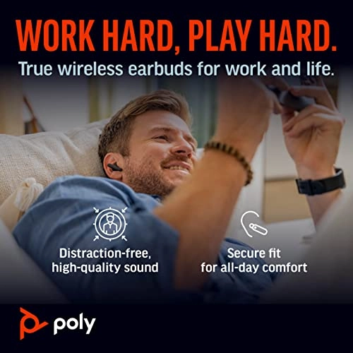 Poly (Plantronics) Voyager Free 60 True Wireless Earbuds Black Poly (Plantronics) Voyager Free 60 True Wireless Earbuds Black