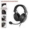 Amazon Basics Wired Over Ear Gaming Headphones mic for PC, Laptop | Static RGB | (Black) Amazon Basics Wired Over Ear Gaming Headphones mic for PC, Laptop | Static RGB | (Black)