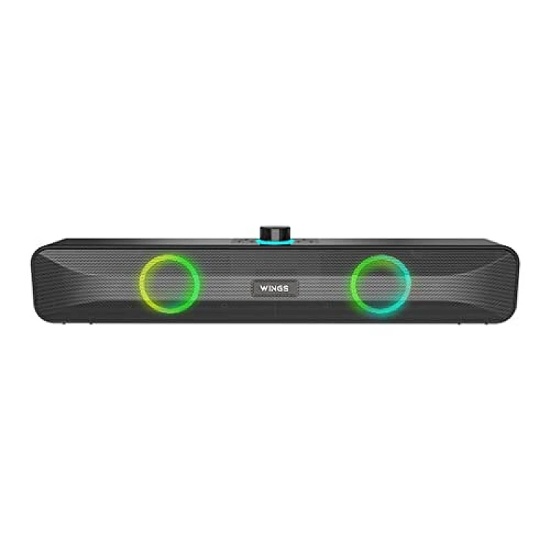 Wings Centerstage 200 True Wireless, Bluetooth 5.0 Soundbar with16 W Output, 2500 mAh Battery,6.5 Hours Playtime Mini Wireless Bluetooth Speaker for Parties Wings Centerstage 200 True Wireless, Bluetooth 5.0 Soundbar with16 W Output, 2500 mAh Battery,6.5 Hours Playtime Mini Wireless Bluetooth Speaker for Parties