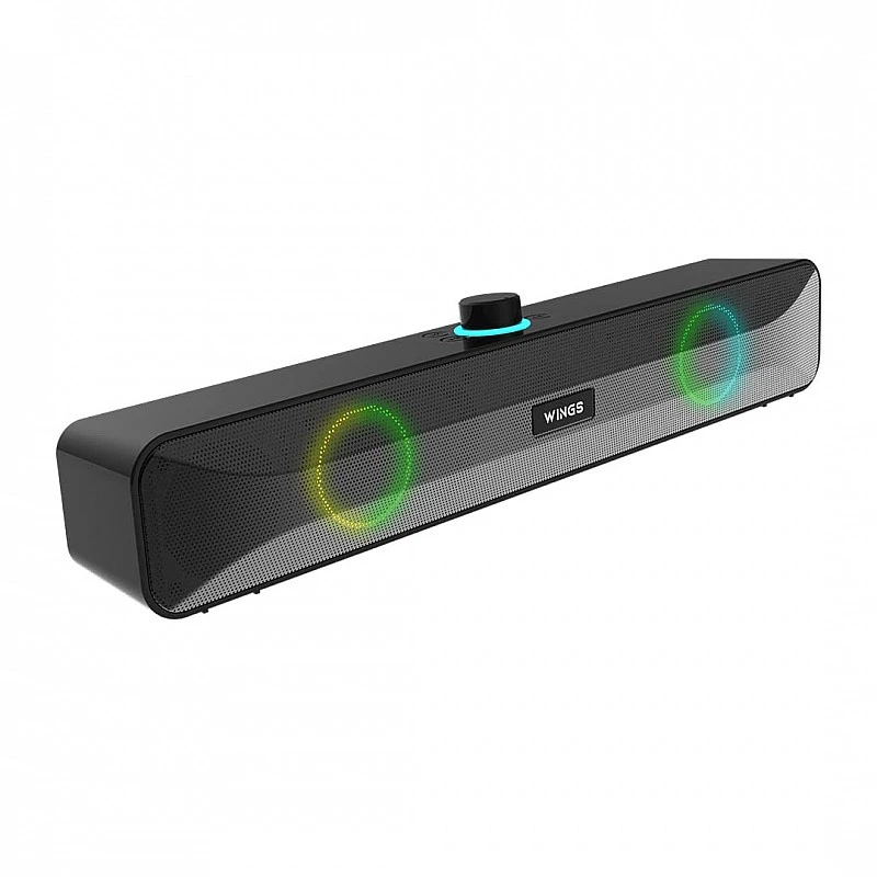 Wings Centerstage 200 True Wireless, Bluetooth 5.0 Soundbar with16 W Output, 2500 mAh Battery,6.5 Hours Playtime Mini Wireless Bluetooth Speaker for Parties Wings Centerstage 200 True Wireless, Bluetooth 5.0 Soundbar with16 W Output, 2500 mAh Battery,6.5 Hours Playtime Mini Wireless Bluetooth Speaker for Parties