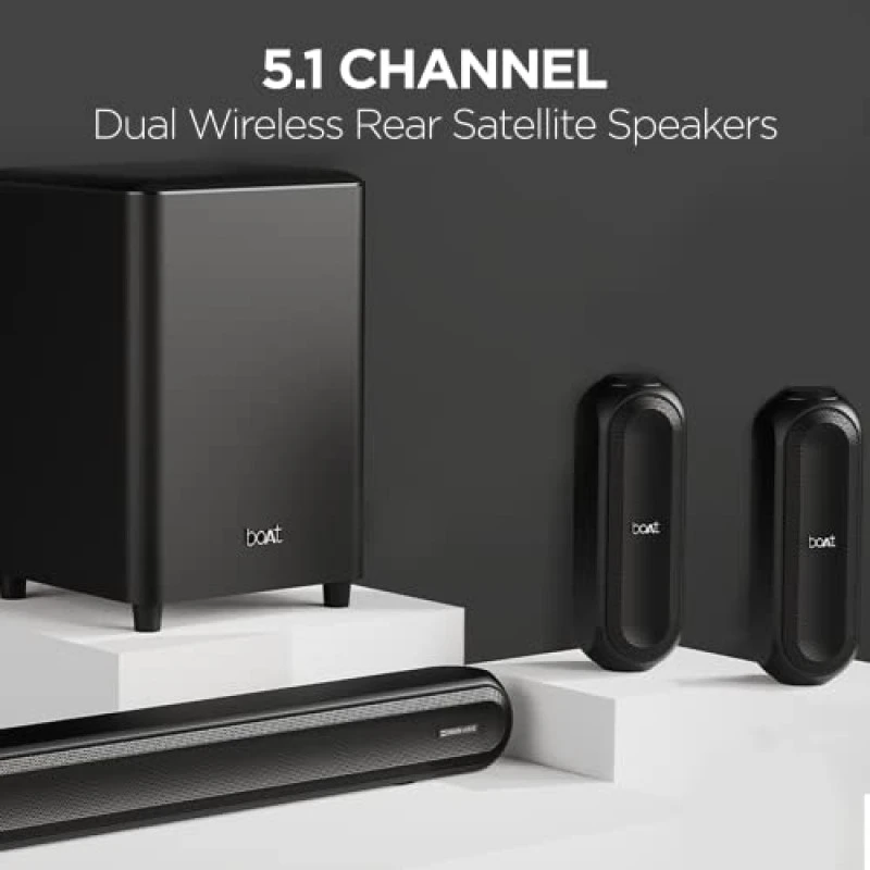boAt Aavante Bar 3200D Soundbar with Dolby Audio,350W RMS Signature Sound,5.1 Channel,3D (Premium Black) boAt Aavante Bar 3200D Soundbar with Dolby Audio,350W RMS Signature Sound,5.1 Channel,3D (Premium Black)