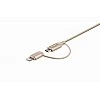 Targus ACC99507AP ALU Series 2-in-1 Lightning and Micro USB Cable (Gold) Targus ACC99507AP ALU Series 2-in-1 Lightning and Micro USB Cable (Gold)