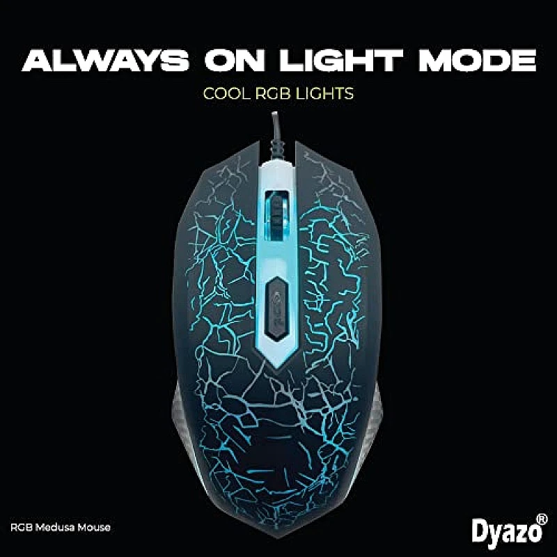 Dyazo Wired Gaming Keyboard and Mouse Combo Static RGB Static Light (only 2 Modes on & Off) for Windows Compatible for PC, Laptop (Black) Dyazo Wired Gaming Keyboard and Mouse Combo Static RGB Static Light (only 2 Modes on & Off) for Windows Compatible for PC, Laptop (Black)