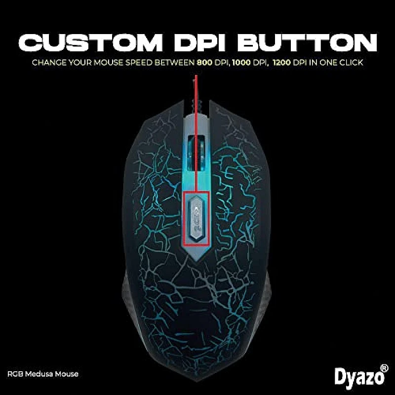 Dyazo Wired Gaming Keyboard and Mouse Combo Static RGB Static Light (only 2 Modes on & Off) for Windows Compatible for PC, Laptop (Black) Dyazo Wired Gaming Keyboard and Mouse Combo Static RGB Static Light (only 2 Modes on & Off) for Windows Compatible for PC, Laptop (Black)