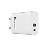 Portronics Adapto 70 33W Fast Wall Charging Adapter, Supports PPS Charging Via Type C Power Delivery & Mach USB Charger WHITE Portronics Adapto 70 33W Fast Wall Charging Adapter, Supports PPS Charging Via Type C Power Delivery & Mach USB Charger WHITE