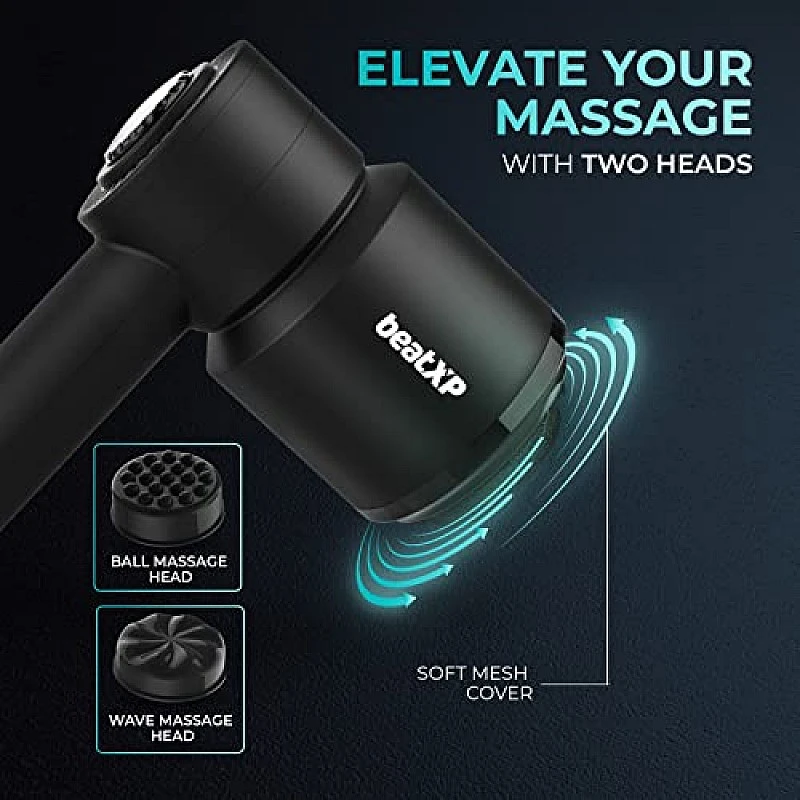 beatXP Blaze Pro Electric Handheld Wireless Full Body Massage Machine With Variable Speed I Massager Machine For Pain Relief Black beatXP Blaze Pro Electric Handheld Wireless Full Body Massage Machine With Variable Speed I Massager Machine For Pain Relief Black
