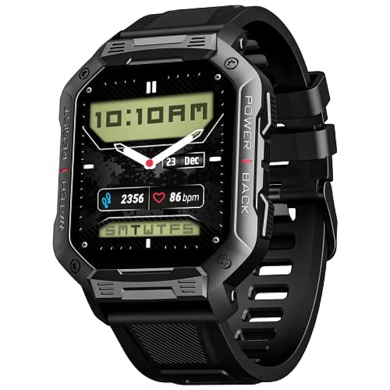boAt Wave Armour with 1.83 HD Display, Bluetooth Calling, Rugged Design Active Black with Silver Dial boAt Wave Armour with 1.83 HD Display, Bluetooth Calling, Rugged Design Active Black with Silver Dial