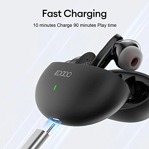 IKODOO Buds Z Truly Wireless in-Ear Earbuds with Mic, AI-ENC, Upto 28 Hrs Playtime, 10mm Bass Drivers, Bluetooth 5.3, Quick Pair, IPX4, Black IKODOO Buds Z Truly Wireless in-Ear Earbuds with Mic, AI-ENC, Upto 28 Hrs Playtime, 10mm Bass Drivers, Bluetooth 5.3, Quick Pair, IPX4, Black