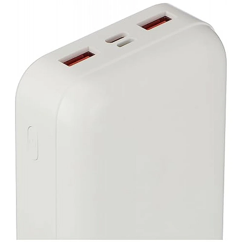 Amazon Basics 20000 mAh 22.5W Fast Charging Lithium Polymer Power Bank with Type C Cable Dual Input, Triple Output White Amazon Basics 20000 mAh 22.5W Fast Charging Lithium Polymer Power Bank with Type C Cable Dual Input, Triple Output White