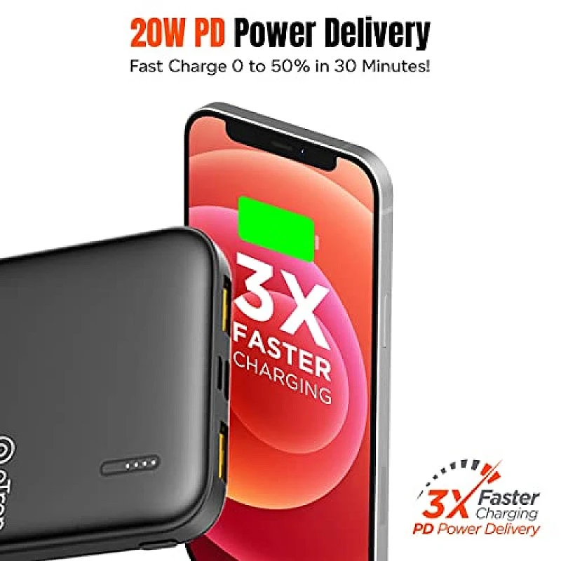 pTron Newly Launched Dynamo 10000mAh 22.5W Power Bank, Made in India, 20W PD Fast Charging (Black) pTron Newly Launched Dynamo 10000mAh 22.5W Power Bank, Made in India, 20W PD Fast Charging (Black)