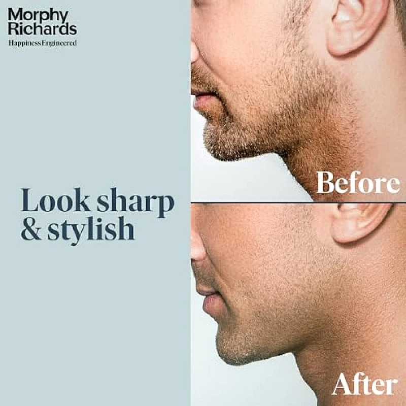 Morphy Richards AstonX BT1110 Beard Trimmer for Men Metallic Blue Black Morphy Richards AstonX BT1110 Beard Trimmer for Men Metallic Blue Black