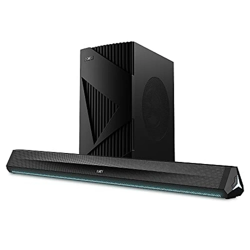 boAt Aavante Bar Stark Bluetooth Soundbar with 160W RMS Signature Sound, 2.1 Channel w/Wireless (Premium Black) boAt Aavante Bar Stark Bluetooth Soundbar with 160W RMS Signature Sound, 2.1 Channel w/Wireless (Premium Black)