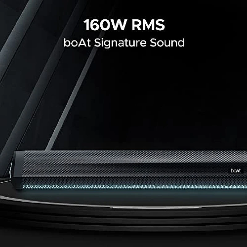 boAt Aavante Bar Stark Bluetooth Soundbar with 160W RMS Signature Sound, 2.1 Channel w/Wireless (Premium Black) boAt Aavante Bar Stark Bluetooth Soundbar with 160W RMS Signature Sound, 2.1 Channel w/Wireless (Premium Black)