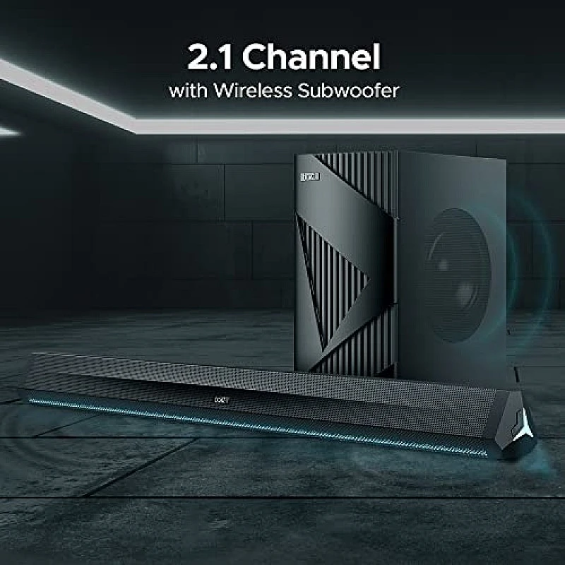boAt Aavante Bar Stark Bluetooth Soundbar with 160W RMS Signature Sound, 2.1 Channel w/Wireless (Premium Black) boAt Aavante Bar Stark Bluetooth Soundbar with 160W RMS Signature Sound, 2.1 Channel w/Wireless (Premium Black)