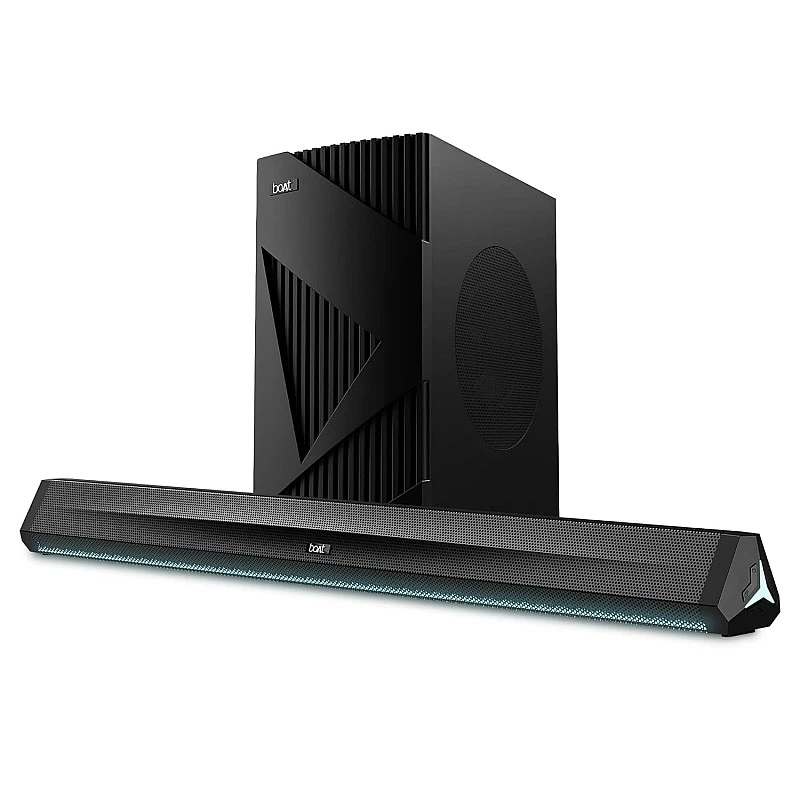 boAt Aavante Bar Stark Bluetooth Soundbar with 160W RMS Signature Sound, 2.1 Channel w/Wireless (Premium Black) boAt Aavante Bar Stark Bluetooth Soundbar with 160W RMS Signature Sound, 2.1 Channel w/Wireless (Premium Black)