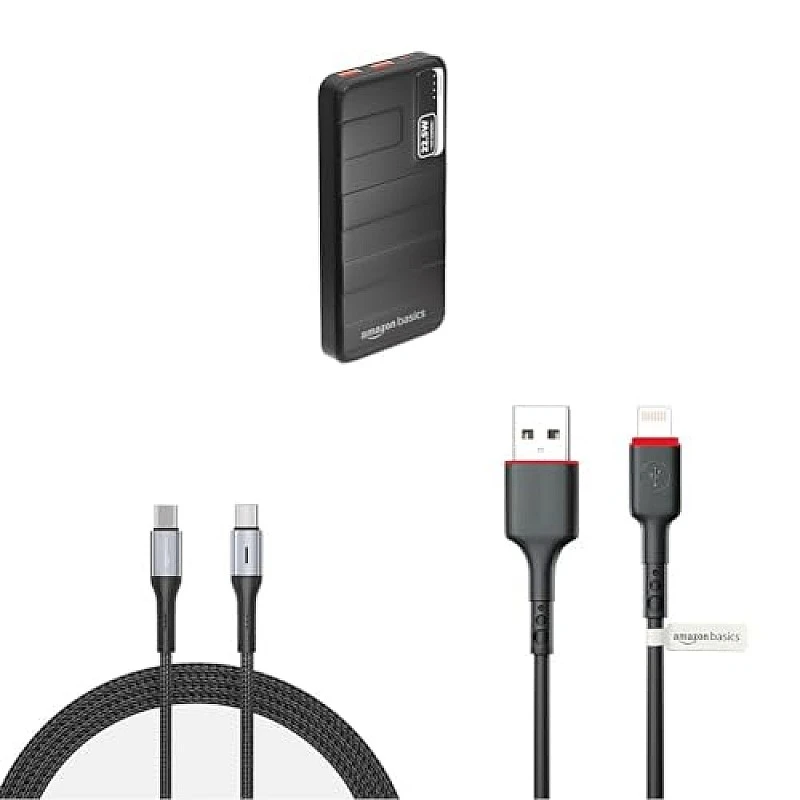 Airtree 10000mAh 22.5W Lithium-Polymer Power Bank Triple Output Fast Charging, Black, Type-C Cable Included Airtree 10000mAh 22.5W Lithium-Polymer Power Bank Triple Output Fast Charging, Black, Type-C Cable Included
