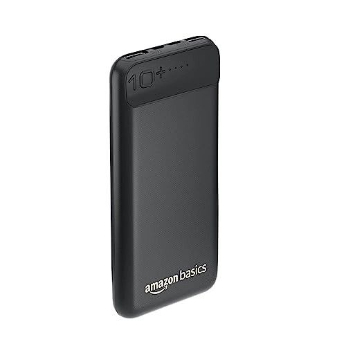 amazon basics 10000mAh 12W Lithium-Polymer Power Bank Dual Input, Dual Output Black amazon basics 10000mAh 12W Lithium-Polymer Power Bank Dual Input, Dual Output Black