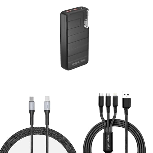 amazon basics 10000mAh 12W Lithium-Polymer Power Bank Dual Input, Dual Output Black amazon basics 10000mAh 12W Lithium-Polymer Power Bank Dual Input, Dual Output Black