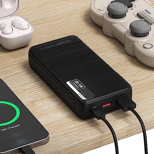 amazon basics 10000mAh 12W Lithium-Polymer Power Bank Dual Input, Dual Output Black amazon basics 10000mAh 12W Lithium-Polymer Power Bank Dual Input, Dual Output Black