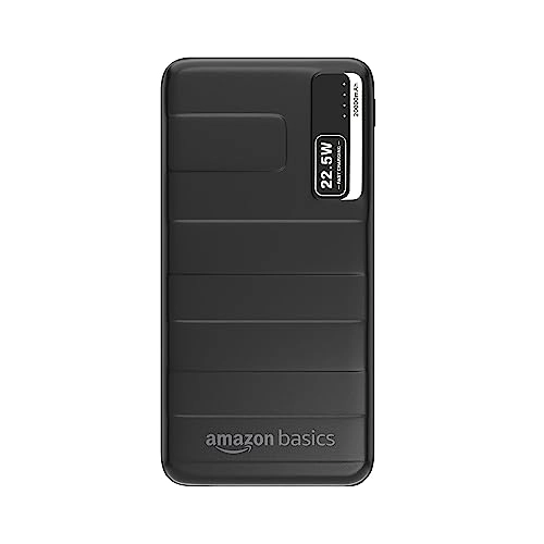 amazon basics 10000mAh 12W Lithium-Polymer Power Bank Dual Input, Dual Output Black amazon basics 10000mAh 12W Lithium-Polymer Power Bank Dual Input, Dual Output Black