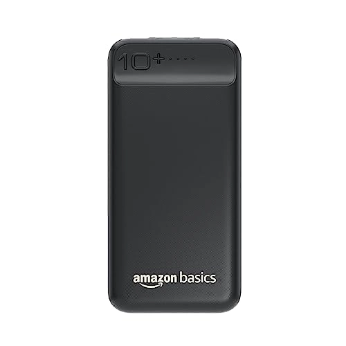 amazon basics 10000mAh 12W Lithium-Polymer Power Bank Dual Input, Dual Output Black amazon basics 10000mAh 12W Lithium-Polymer Power Bank Dual Input, Dual Output Black