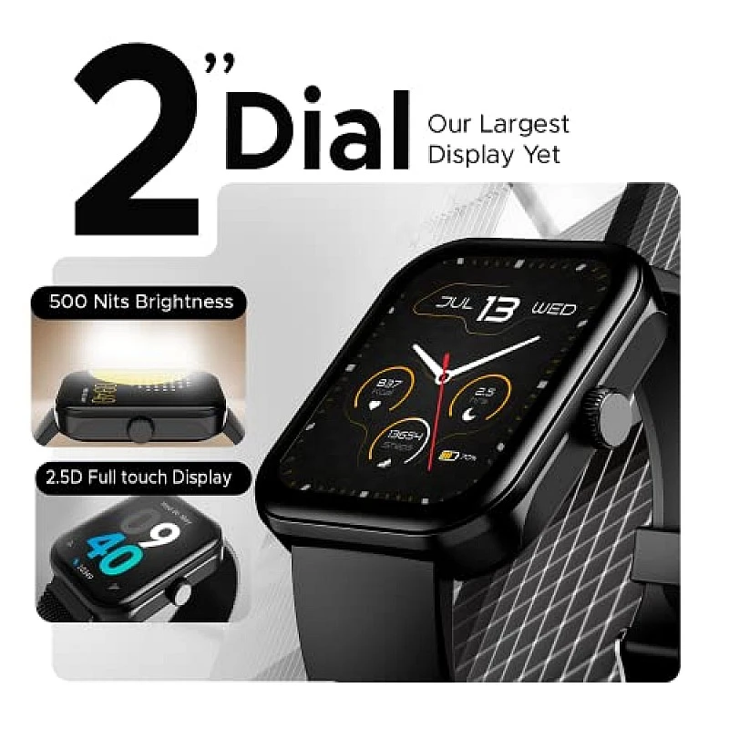 boAt Ultima Call Max Smart Watch with 2" Big HD Display, Advanced BT Calling, 100 (Active Black) boAt Ultima Call Max Smart Watch with 2" Big HD Display, Advanced BT Calling, 100 (Active Black)