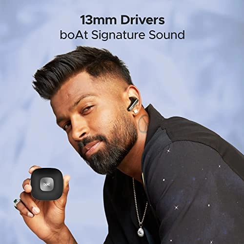 boAt Airdopes Genesis with 13MM Drivers, Quad Mics ENx™ Technology Low Latency, 54H (Active Black) boAt Airdopes Genesis with 13MM Drivers, Quad Mics ENx™ Technology Low Latency, 54H (Active Black)