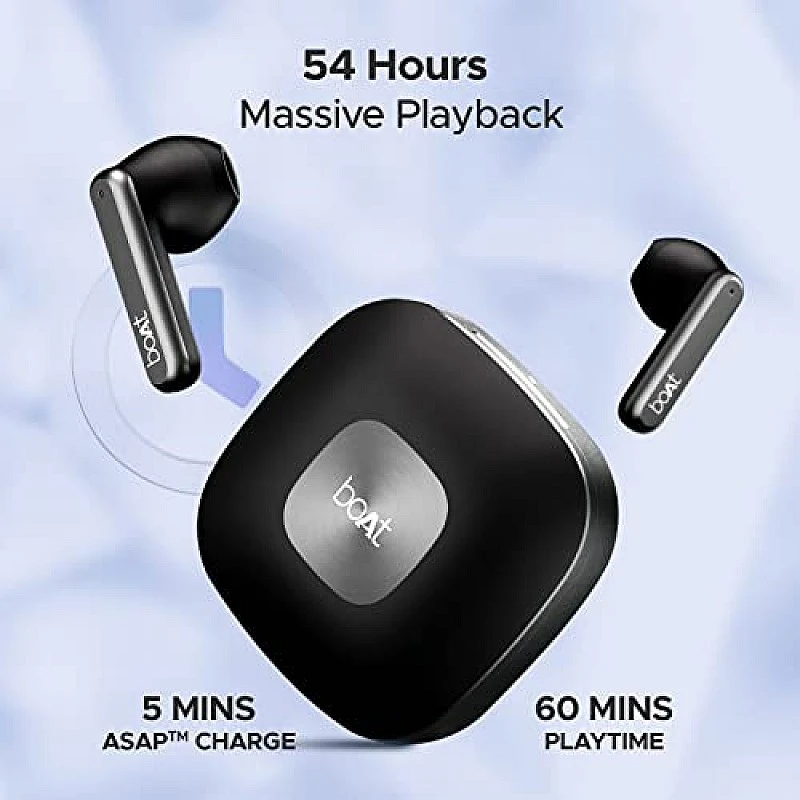 boAt Airdopes Genesis with 13MM Drivers, Quad Mics ENx™ Technology Low Latency, 54H (Active Black) boAt Airdopes Genesis with 13MM Drivers, Quad Mics ENx™ Technology Low Latency, 54H (Active Black)