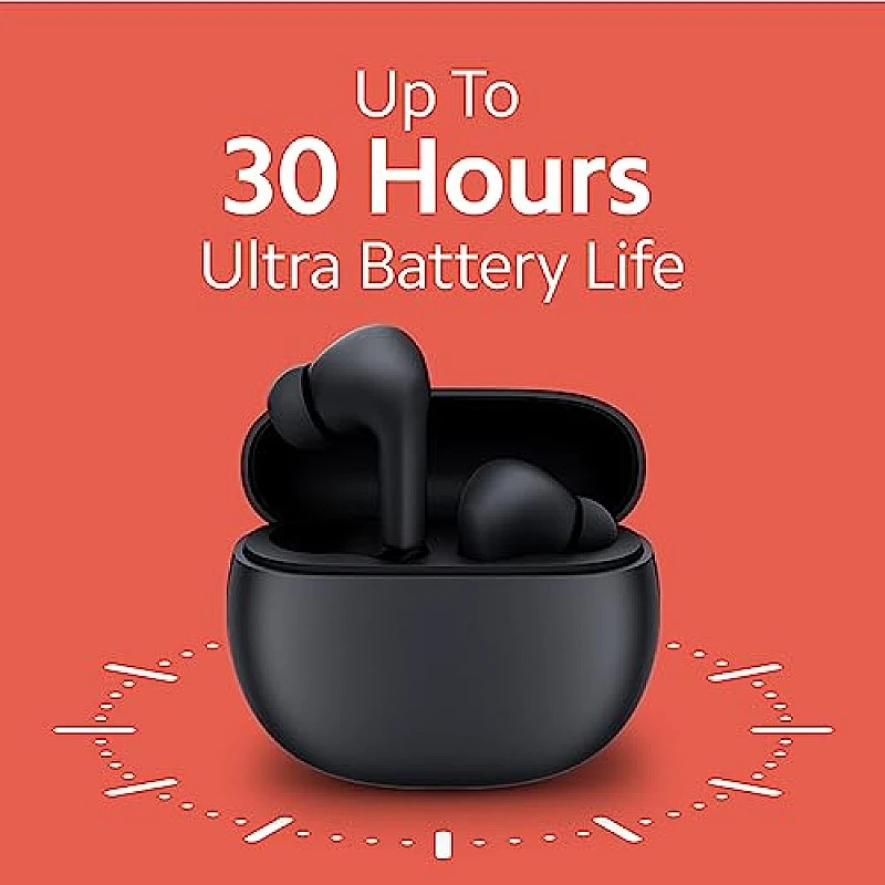Redmi Buds 4 Active - Bass Black, 12mm Drivers Up to 30 Hours Battery Life Redmi Buds 4 Active - Bass Black, 12mm Drivers Up to 30 Hours Battery Life