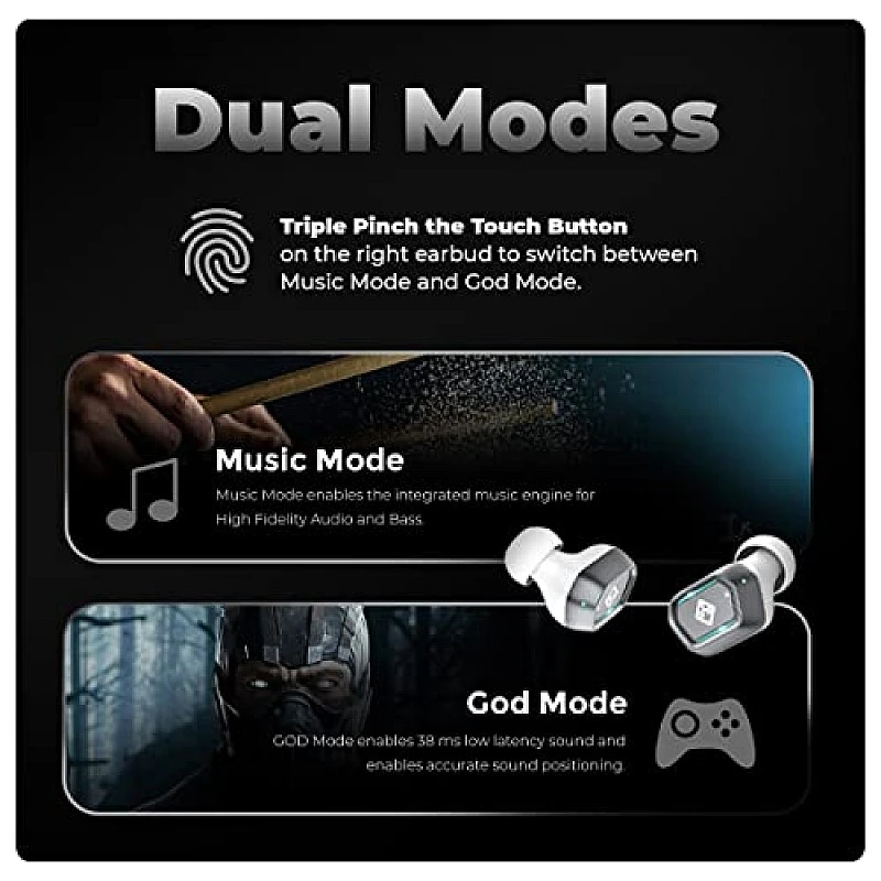 Cosmic Byte CosmoBuds X100 True Wireless In-Earbuds White Cosmic Byte CosmoBuds X100 True Wireless In-Earbuds White